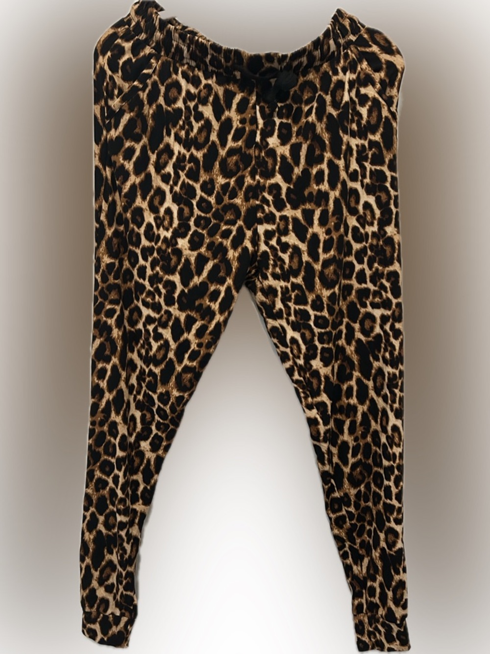 Leopard Print Women Joggers - Brown/Black